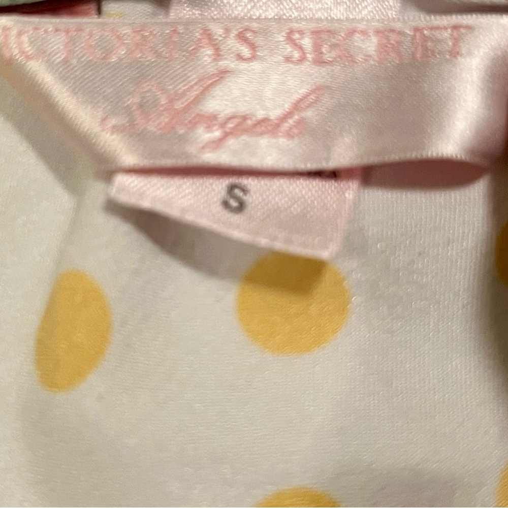Victoria's Secret White and Yellow Polka Dot Chemise - Picture 2 of 3